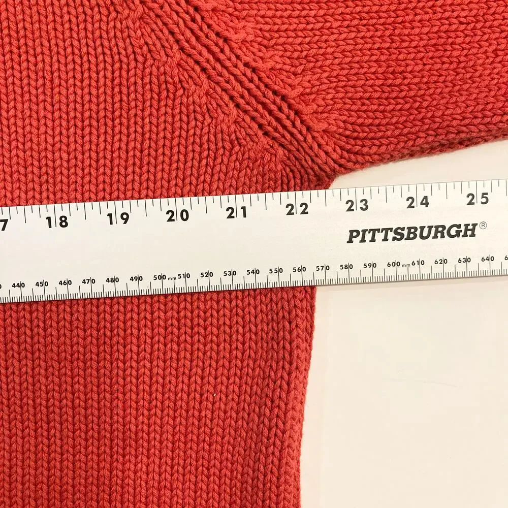 NWOT VINTAGE MARITHE FRANCOIS GIRBAUD Sweater Men L Red LogoSpellOut Turtleneck